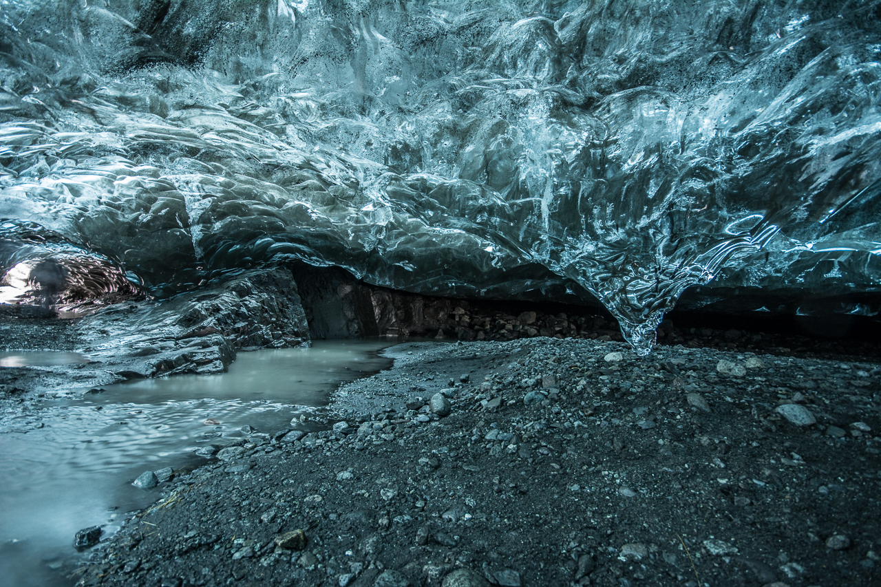 Eishöhle Northern Lights Ice Cave unter dem Vatnajökull Gletscher