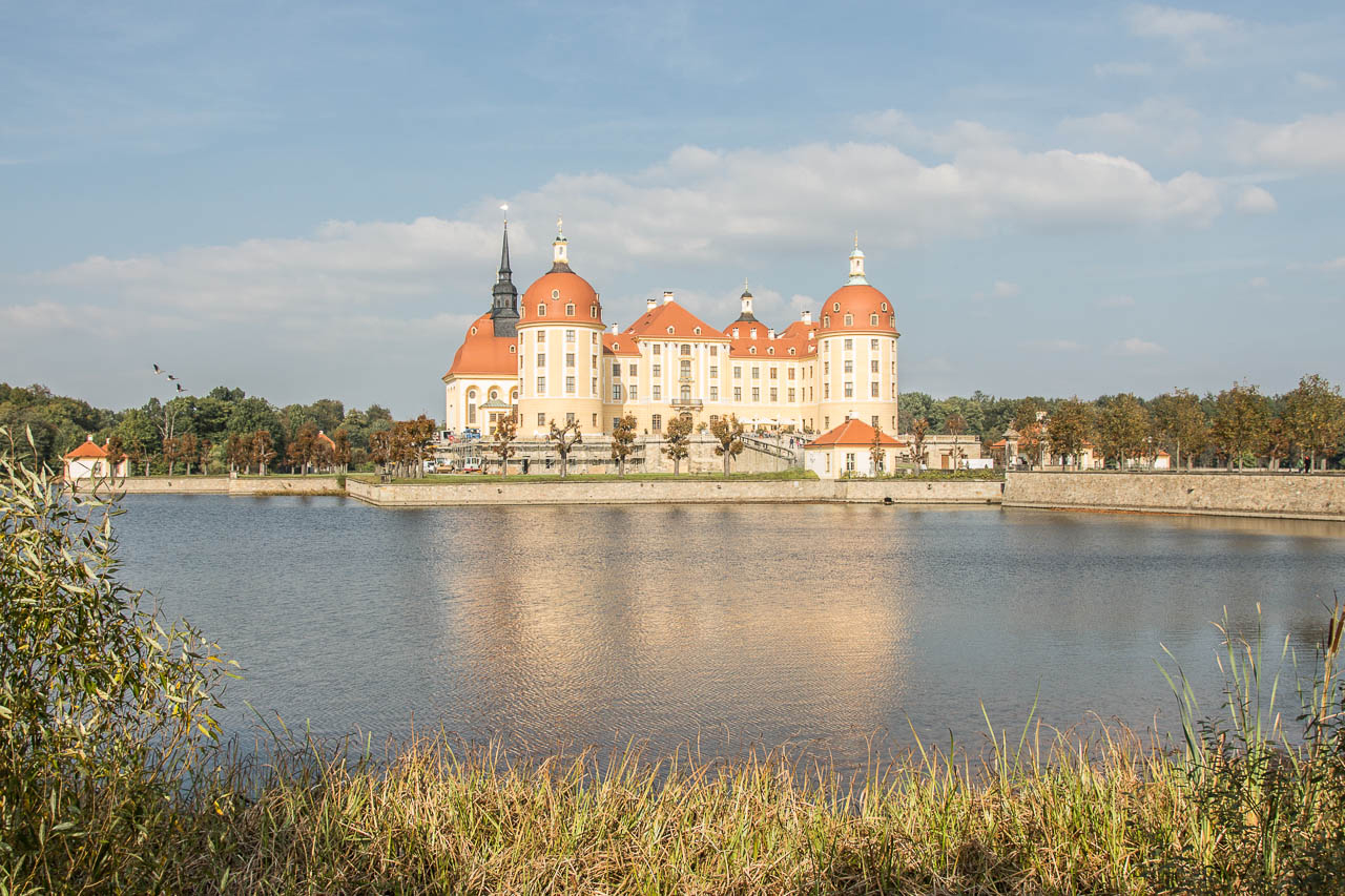 Schloss Moritzburg ist schon im Herbst wunderbar. Das barocke Lustschloss liegt nur ca. 20 Autominuten von Dresden entfernt. 
